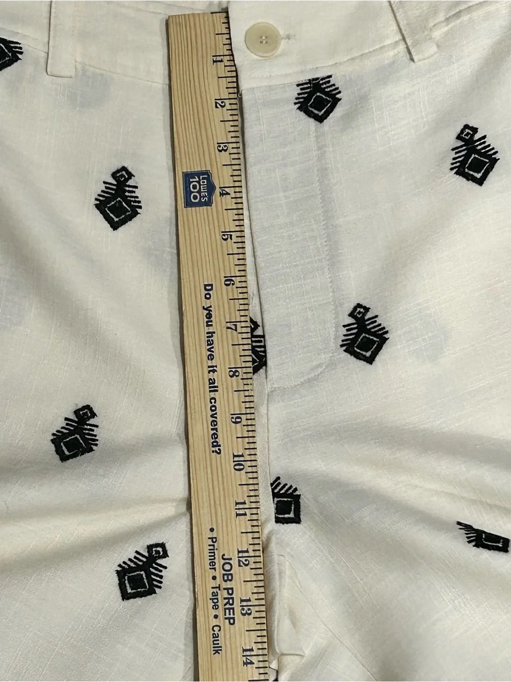 ZARA ZW COLLECTION Embroidered Linen Wide-Leg Pants